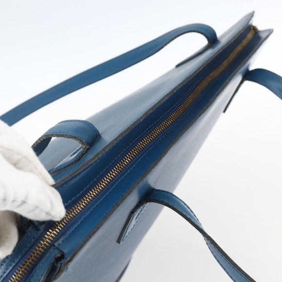 LOUIS VUITTON Epi Saint Jacques Shopping Schultertasche Blau M52275 LV Auth 172629