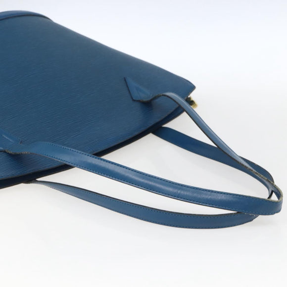 LOUIS VUITTON Epi Saint Jacques Shopping Schultertasche Blau M52275 LV Auth 172629