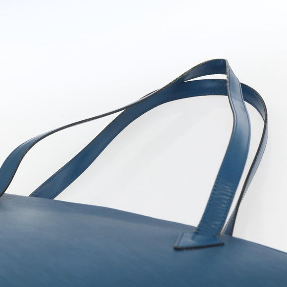 LOUIS VUITTON Epi Saint Jacques Shopping Schultertasche Blau M52275 LV Auth 172629