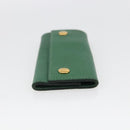 HERMES Etui Cle 4 Key Case Leather Green Gold Auth 172633-5