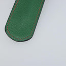 HERMES Pen Case Leather Green Auth 172634-15