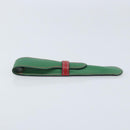 HERMES Pen Case Leather Green Auth 172634-4