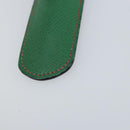 HERMES Pen Case Leather Green Auth 172634-7