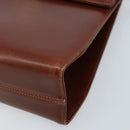 Salvatore Ferragamo Gancini Shoulder Bag Leather Brown Gold Auth 172650-10