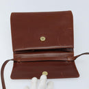 Salvatore Ferragamo Gancini Shoulder Bag Leather Brown Gold Auth 172650-16