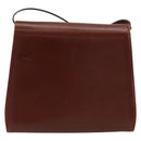 Salvatore Ferragamo Gancini Shoulder Bag Leather Brown Gold Auth 172650-3