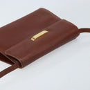 Salvatore Ferragamo Gancini Shoulder Bag Leather Brown Gold Auth 172650-6