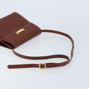 Salvatore Ferragamo Gancini Shoulder Bag Leather Brown Gold Auth 172650-7