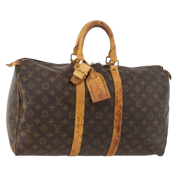 LOUIS VUITTON Monogram Keepall 45 Boston Bag M41428 LV Auth 172659