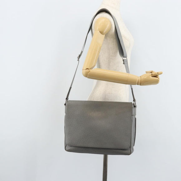 LOUIS VUITTON Taiga Roman MM Shoulder Bag Gray Gracie M32623 LV Auth 172661