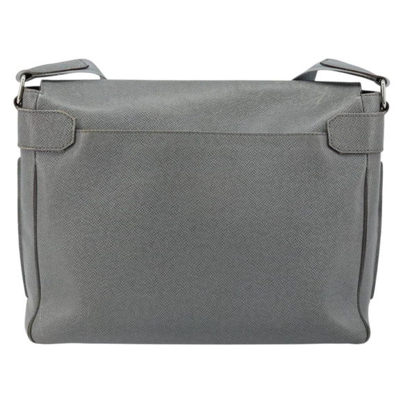 LOUIS VUITTON Taiga Roman MM Shoulder Bag Gray Gracie M32623 LV Auth 172661