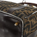 FENDI Zucca Canvas Handtas Zwart Bruin Orig. 172665-11