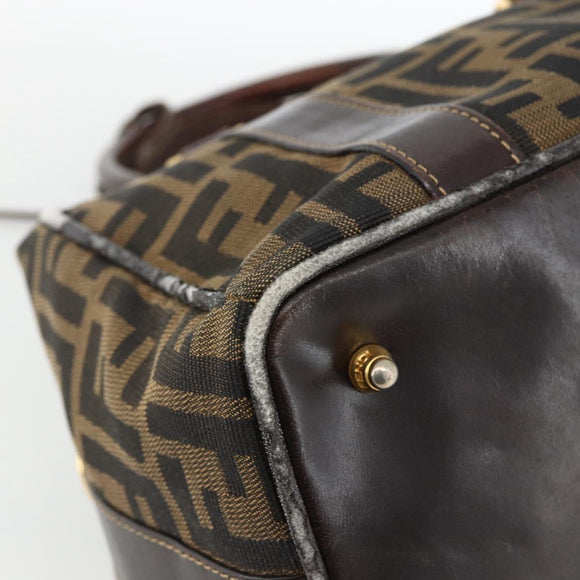 FENDI Zucca Canvas Handtas Zwart Bruin Orig. 172665