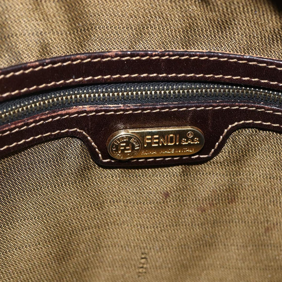 FENDI Zucca Canvas Handtas Zwart Bruin Orig. 172665