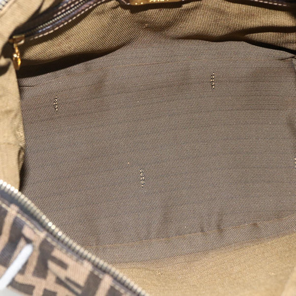 FENDI Zucca Canvas Handtas Zwart Bruin Orig. 172665