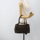 FENDI Zucca Canvas Handtas Zwart Bruin Orig. 172665-23