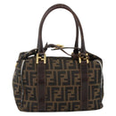 FENDI Zucca Canvas Handtas Zwart Bruin Orig. 172665-13