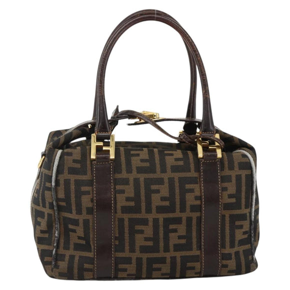FENDI Zucca Canvas Handtas Zwart Bruin Orig. 172665