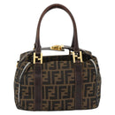FENDI Zucca Canvas Handtas Zwart Bruin Orig. 172665-2