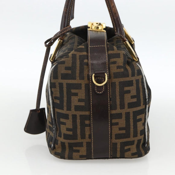 FENDI Zucca Canvas Handtas Zwart Bruin Orig. 172665