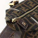 FENDI Zucca Canvas Handtas Zwart Bruin Orig. 172665-9