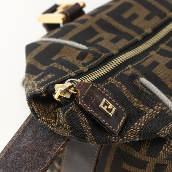 FENDI Zucca Canvas Handtas Zwart Bruin Orig. 172665