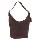 Coach Shoulder Bag Leather Brown Gold Auth 172666-1