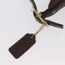 Coach Shoulder Bag Leather Brown Gold Auth 172666-17