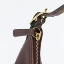 Coach Shoulder Bag Leather Brown Gold Auth 172666-10