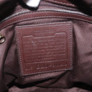 Coach Shoulder Bag Leather Brown Gold Auth 172666-12