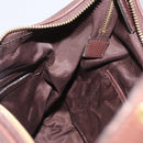 Coach Shoulder Bag Leather Brown Gold Auth 172666-18