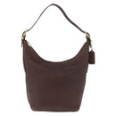Coach Shoulder Bag Leather Brown Gold Auth 172666-13