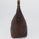 Coach Shoulder Bag Leather Brown Gold Auth 172666-3