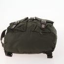 PRADA Backpack Nylon Khaki Silver Auth 172669-5