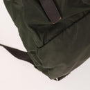 PRADA Backpack Nylon Khaki Silver Auth 172669-17