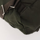 PRADA Backpack Nylon Khaki Silver Auth 172669-19
