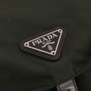 PRADA Backpack Nylon Khaki Silver Auth 172669-20