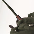 PRADA Backpack Nylon Khaki Silver Auth 172669-21