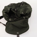 PRADA Backpack Nylon Khaki Silver Auth 172669-22