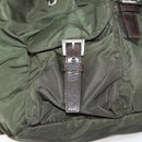 PRADA Backpack Nylon Khaki Silver Auth 172669-28