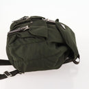 PRADA Backpack Nylon Khaki Silver Auth 172669-3