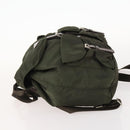 PRADA Backpack Nylon Khaki Silver Auth 172669-4
