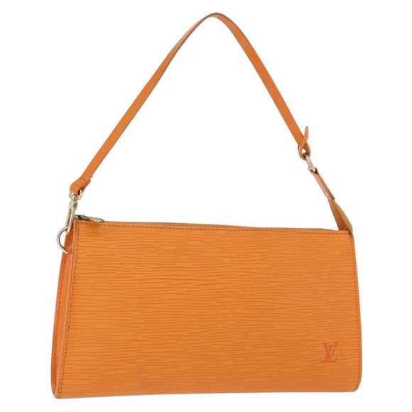 LOUIS VUITTON Epi Pochette Accessoires Pouch Orange Mandarin M5294H Auth 172673