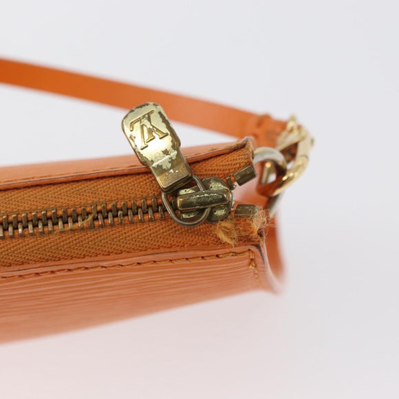 LOUIS VUITTON Epi Pochette Accessoires Pouch Orange Mandarin M5294H Auth 172673