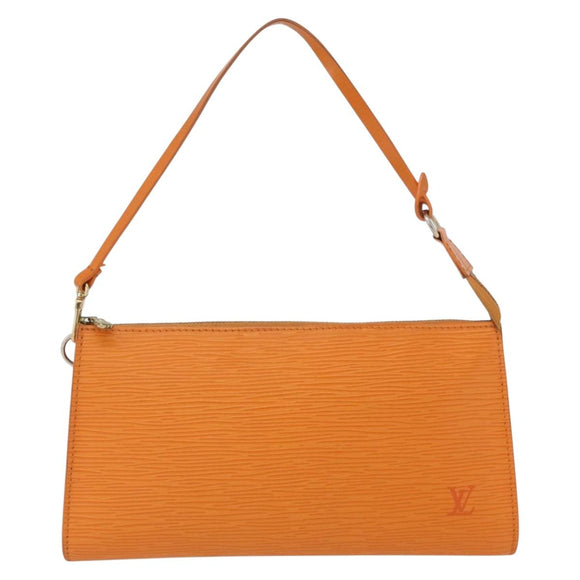 LOUIS VUITTON Epi Pochette Accessoires Pouch Orange Mandarin M5294H Auth 172673