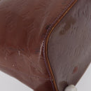 LOUIS VUITTON Monogram Vernis Houston Hand Bag Purple Viole M91093 Auth 172677-16