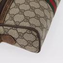 GUCCI GG Supreme Web Sherry Line Bag PVC Beige Gold 001 3654 5 Auth 172680-14