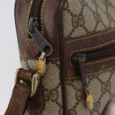GUCCI GG Supreme Web Sherry Line Bag PVC Beige Gold 001 3654 5 Auth 172680-9