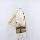 GUCCI GG Supreme Web Sherry Line Bag PVC Beige Gold 001 3654 5 Auth 172680-22