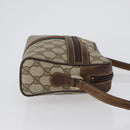 GUCCI GG Supreme Web Sherry Line Bag PVC Beige Gold 001 3654 5 Auth 172680-3